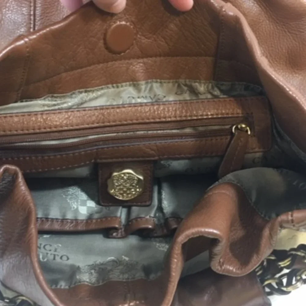Vince Camuto Soft Brown Leather HOBO Handbag - Picture 6 of 15